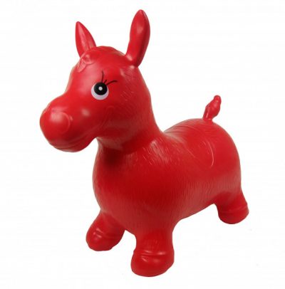 Детский прыгун-лошадка красный